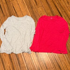 GAP XL Gray and Pink Long Sleeve Tops